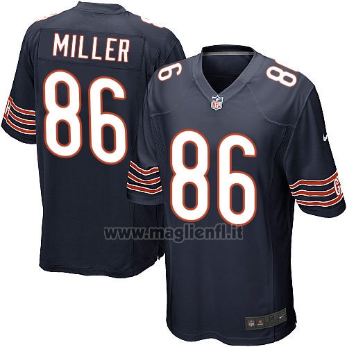 Maglia NFL Game Chicago Bears Miller Bianco Nero